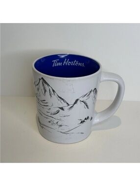 Tim Hortons Skiing Coffee Mug Limited Edition Ski Blue Interior 2018